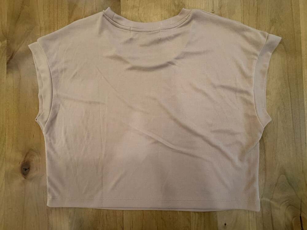 Vintage Havana Crop Top Size S Taupe Short Sleeve Tee - Picture 4 of 6